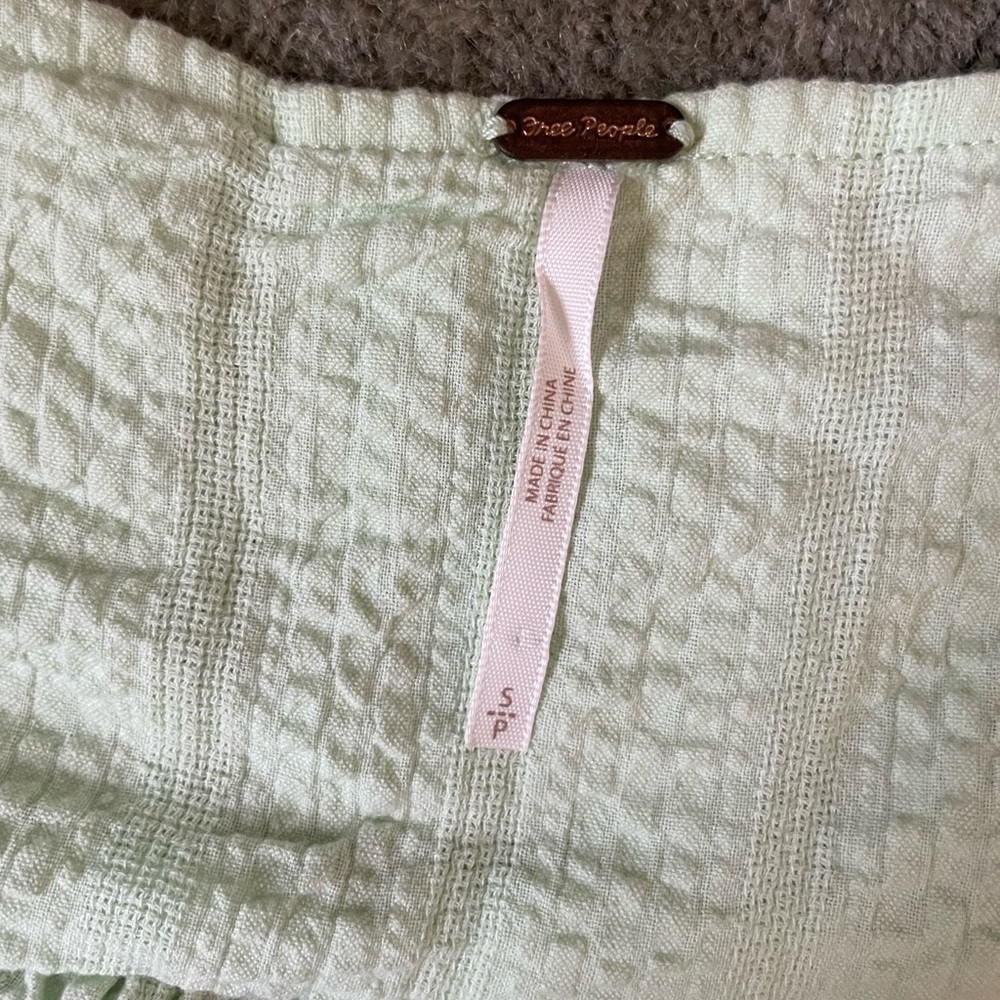 Free People Lolita Peasant Top in Seafoam Green - Picture 6 of 8